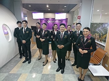 Airline Business Lecturers and students,
International College, Suan Sunandha
Rajabhat University welcomed the SSRU
Internal Quality Assurance Inspectors
visiting the simulation aircraft